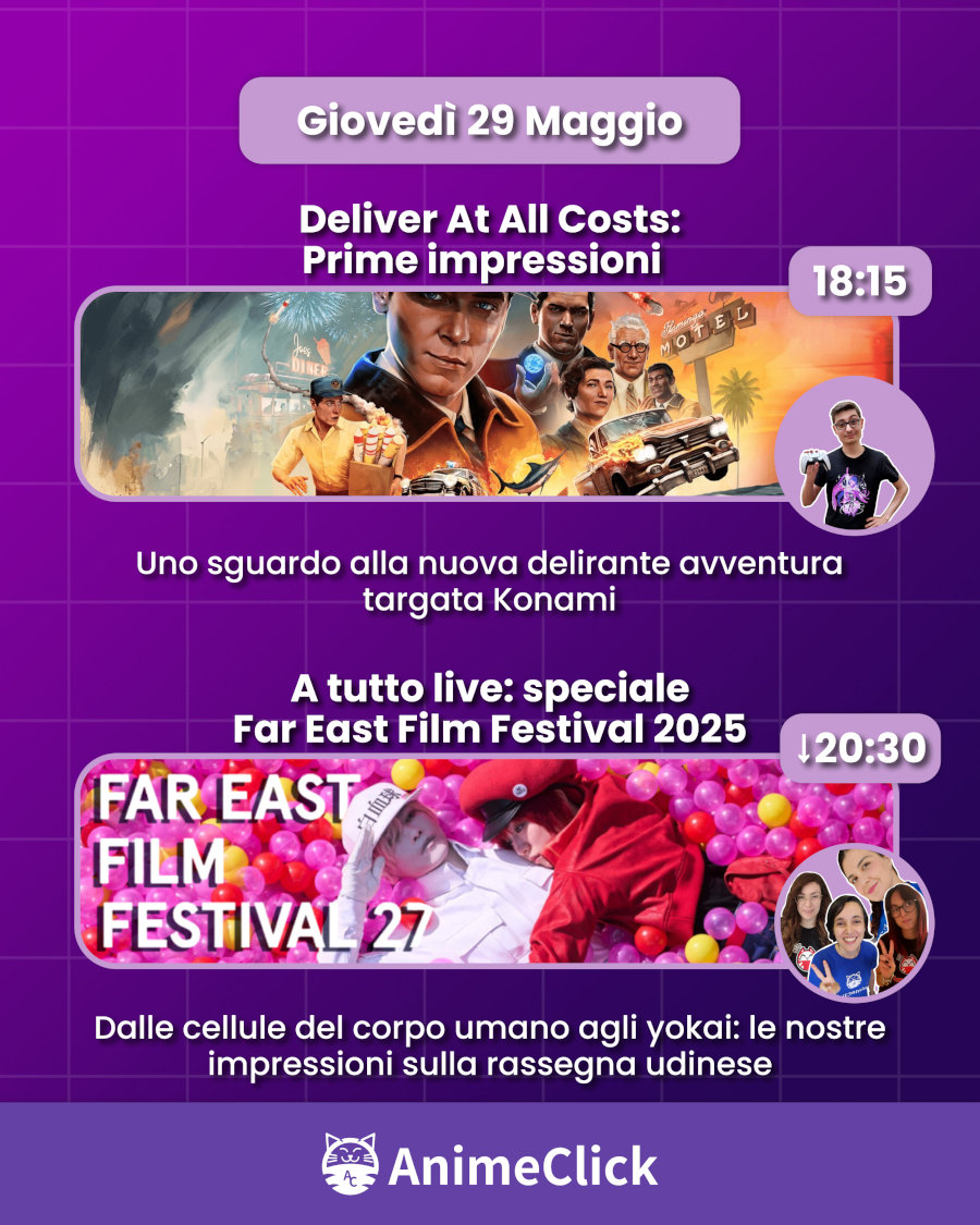 AnimeClick su Twitch: programma dal 26 maggio all'1 giugno AnimeClick su Twitch: programma dal 26 maggio all'1 giugno